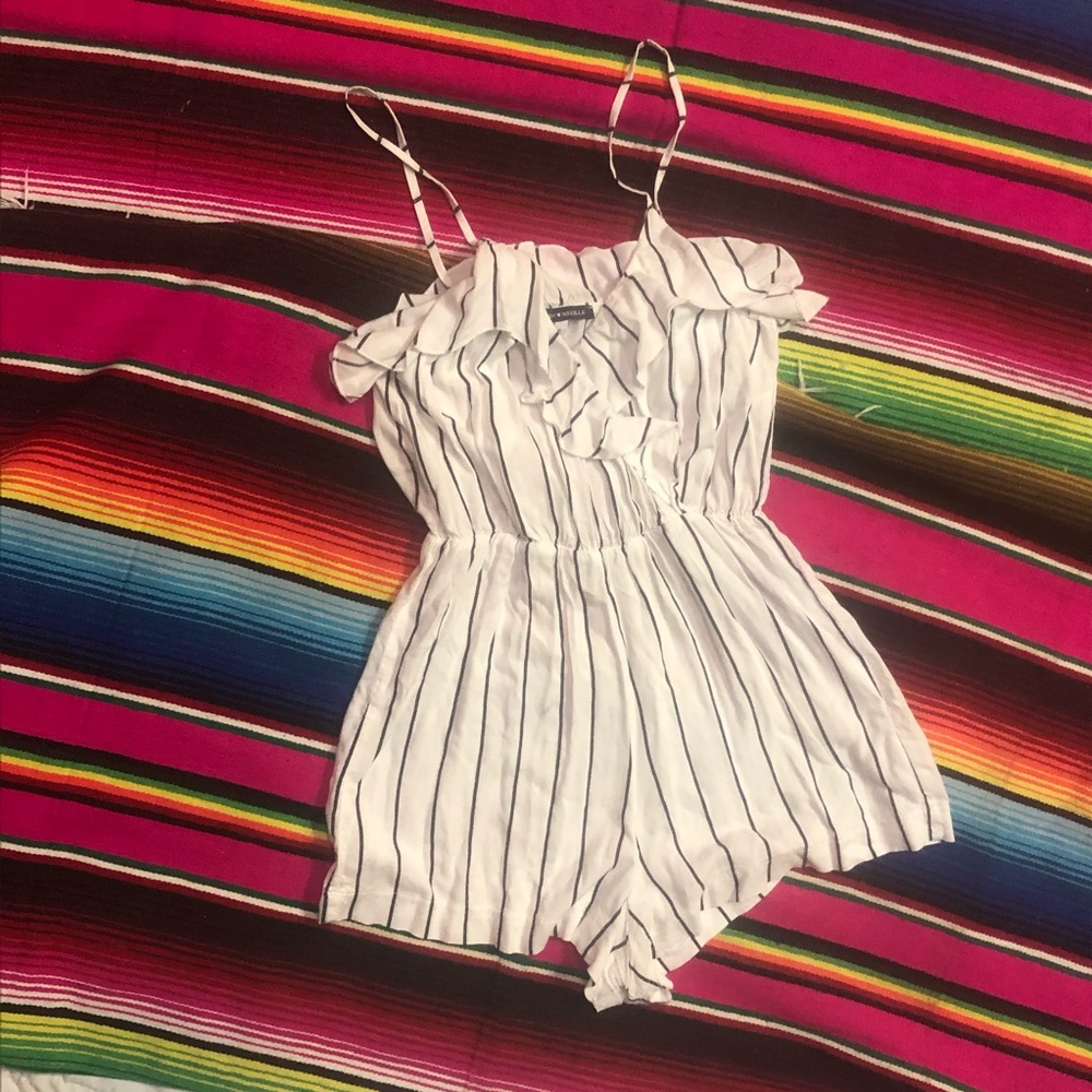 Brandy Melville striped romper M